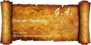 Garab Amanda névjegykártya